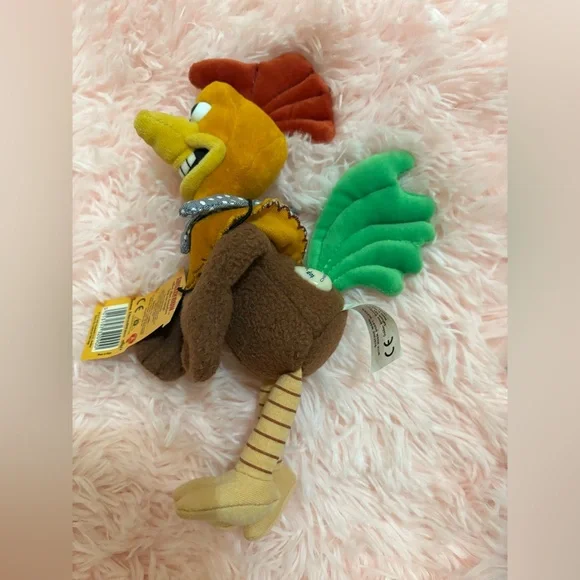 Colorful Chicken Stuffed Animal with Green Wings - Picture 2 of 3